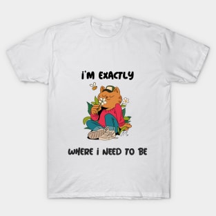 I'm exactly where I need to be T-Shirt